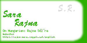 sara rajna business card